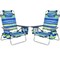 2-Pack 5-Position Folding Backpack Beach Reclining Chairs with Pillow